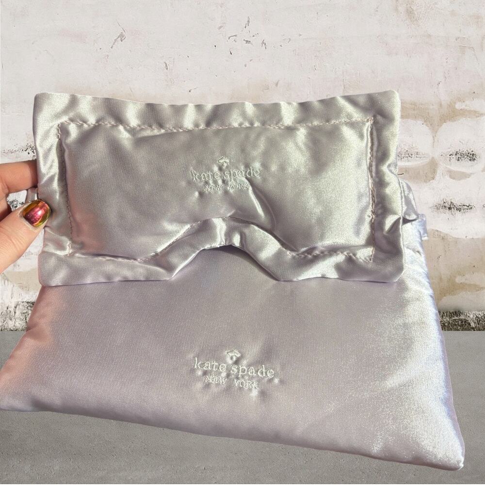 kate spade Satin Lavender Clutch with eye patch